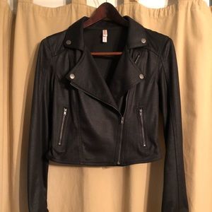 Cropped Moto Style Jacket